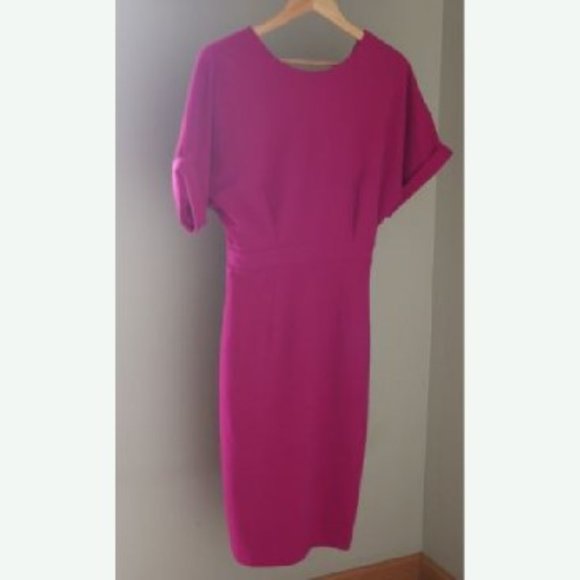 Alexia Admor Dresses & Skirts - Alexia Admor Dropped Shoulder Boat Neck Sheath